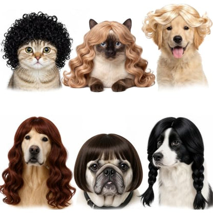 6 Pack Funny Cat and Dog Wig - color: Colorful-3