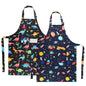 2 Pack Kids Apron, Cute Cooking Aprons, Waterproof Art Apron with Pockets, Toddler Painting Artist Apron Adjustable - color: Space and Dinosaurs, size: 45*62cm
