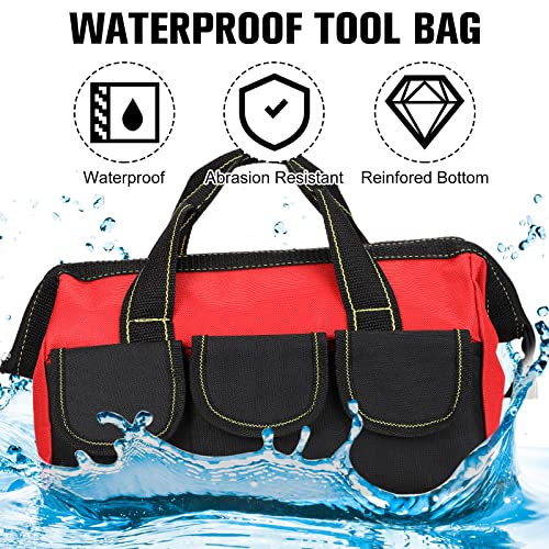 Sanwuta 3 Pack 13 Inch Tool Bags, Classic, Red - color: Red, size: 13 Inch, style: Classic
