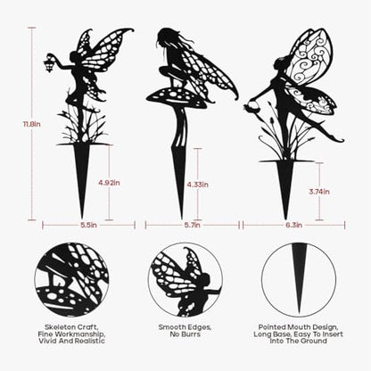 Decorative Garden Stakes, Fairy Garden Statues for Home and Garden (6)
