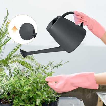 Plastic Watering Can - for Home Plant Garden - 1/2 Gallon - Grey - color: Gray