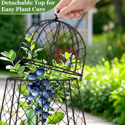 6 Pack Garden Cloches for Plants, 13" D x 20" H - size: 6 Sets(13"D x 20"H)
