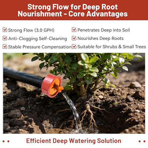 300pcs 3 GPH Pressure Compensating Drippers for Drip Irrigation - size: 3 GPH 300PCS