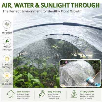 10x10Ft Ultra Fine 0.01 Inch Mesh Garden Netting Tiny Insect Protection - size: 10Ft x 10Ft