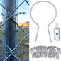 Hicarer 200 Pcs 2-7/8''OD Twist Fence Ties 9 Gauge Galvanized Steel, Silver - color: Silver, size: 2-7/8" OD