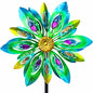 13" Metal Peacock Wind Spinner, Large Wind Sculptures Outdoor - color: C-2 Layer(13")
