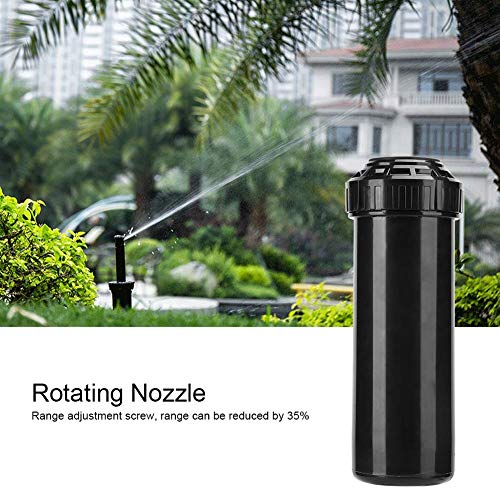 Buried Irrigation Sprinkler with Built-in Filter, Auto Lifting, 25-360 Degree Adjustment, DN20 G3/4 Female Thread, 4-12m Range, Engineering Plastics
