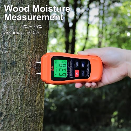 RDINSCOS Wood Moisture Meter Tester for Firewood & Lumber - color: Oranges