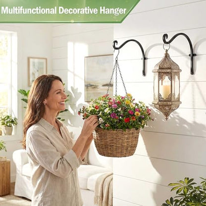 AJART Heavy-Duty Plant Hanger Outdoor: 12" / 2 Pieces Hanging Plant Bracket - size: 12 Inch, style: Plant Bracket Hook