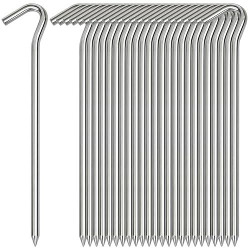 VVOKGO 9 Inches Tent Stakes Heavy Duty Metal Ground Stakes for Camping