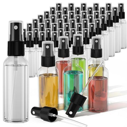 100Pack 2oz Spray Bottles 60ml Small Spray Bottle Bulk Fine Mist Sprayer - color: Clear, size: 2oz-100PCS