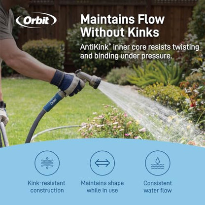 Orbit ExoJacket Heavy Duty Fabric Garden Hose, 50 ft x 5/8 in - 33185 - size: 50 Ft, style: ExoJacket