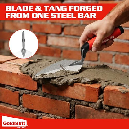 Goldblatt One-Piece Masonry Trowel Set 2PC, Pointing & Gauging, 6x2-3/4 - style: One-Piece Forged Masonry Trowel Set