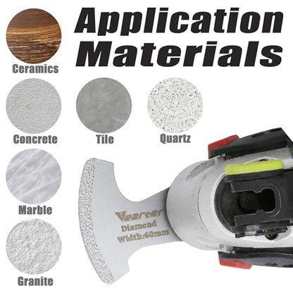 7PCS Diamond Oscillating Tool Blade Kit, for Grit Grout Removal