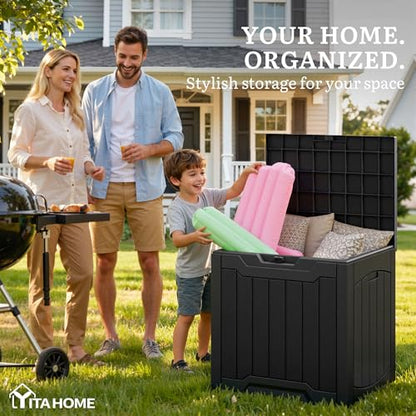 YITAHOME 31 Gallon Deck Boxes Set of 4 - color: Black, size: 31 Gallon 4pcs