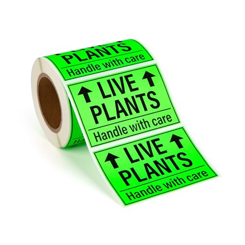 250pcs Live Plants Shipping Stickers, 3" x 2" Labels