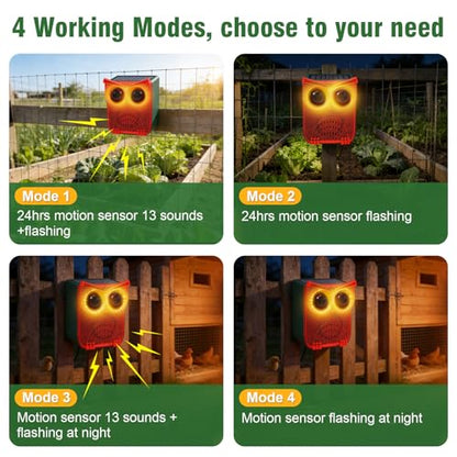 ChunHee Solar Motion Sensor Alarm Outdoor Dog Barking Alarm with 129dB Loud - color: Red-2pack