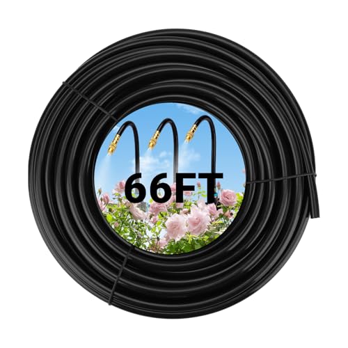 66FT 5/16in Drip Irrigation Hose for 360° Adjustable Drip Irrigation System
