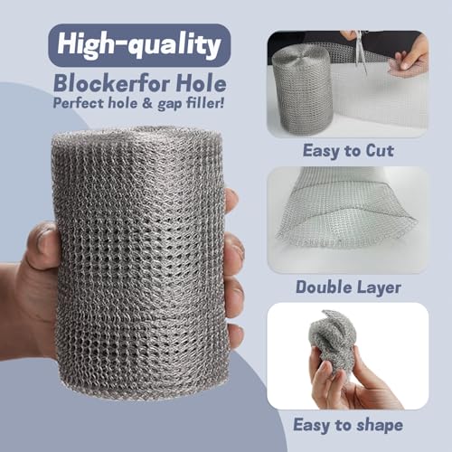 6" X 50 ft Wire Mesh Roll for Rodent Stainless Steel Mesh for Plant