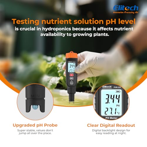 Elitech PHM-230 Professional Digital pH Pen Meter for Water and Solutions
