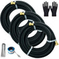 AMRITA 1/2"Soaker Hose KIT, 25ft 3Pack Garden Drip Hoses Brass Couplings - color: 1/2"×(25FT)×(3PCS)