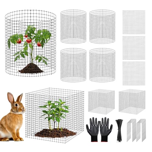 20 Pack Plant Protectors from Animals, 12x12" Metal Wire Mesh Plant Cages - size: 12in-30pcs