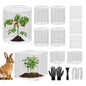 20 Pack Plant Protectors from Animals, 12x12" Metal Wire Mesh Plant Cages - size: 12in-30pcs