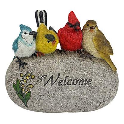 Design Toscano Birdy Welcome Garden Stone Statue: Medium - size: Medium