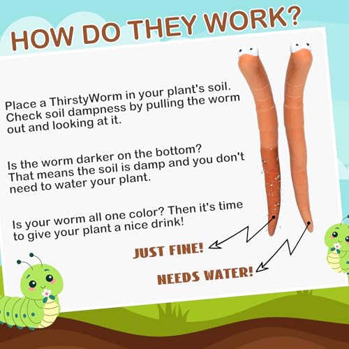 Relaxweex 12 Pcs Worm Plant Water Indicator Ceramic Moisture Sensor, 6 Inch - size: 6 Inch
