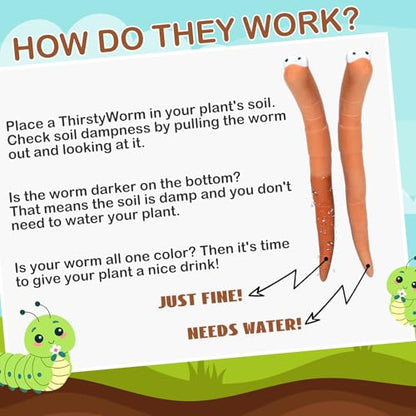 Relaxweex 12 Pcs Worm Plant Water Indicator Ceramic Moisture Sensor, 6 Inch - size: 6 Inch