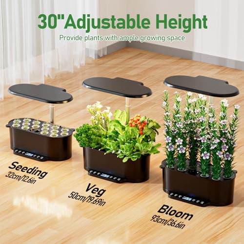 SPECILITE 15 Pods 30" Adjustable Height Hydroponics Growing System Kit