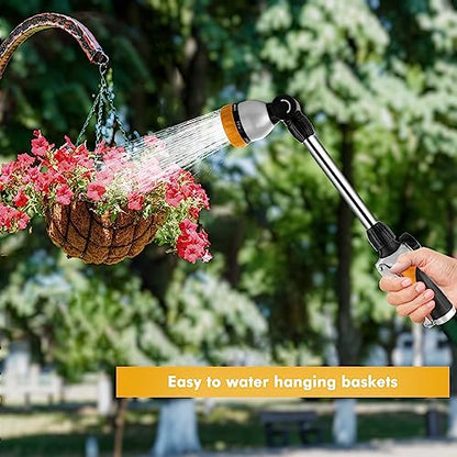 RESTMO Heavy Duty Metal Hose Wand, Watering Wand for Garden Hose - color: Yellow