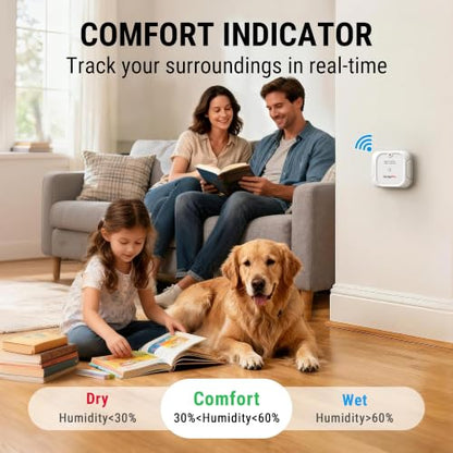 TempPro TempAir 500FT Indoor Outdoor Thermometer Wireless with 3 Sensors - color: Blue