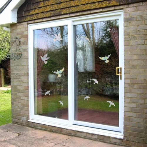 Anti Collision Window Bird Stickers Decals Glass Door Protect and Save Bird Strikes (Reflective) - color: Reflective