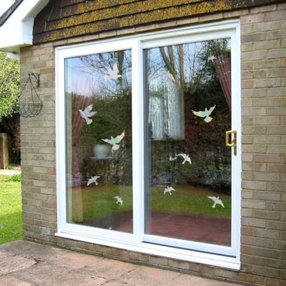 Anti Collision Window Bird Stickers Decals Glass Door Protect and Save Bird Strikes (Reflective) - color: Reflective