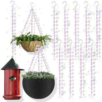 Landical 9 Pack 12 Inch Suncatcher Hanging Chain for Plants, Pink - color: Pink