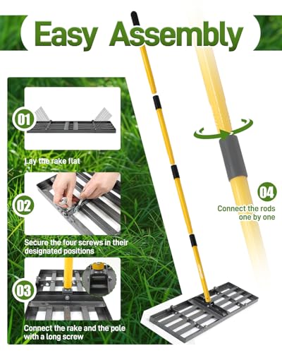 Joyhalo 48in Lawn Leveling Rake - size: 48in