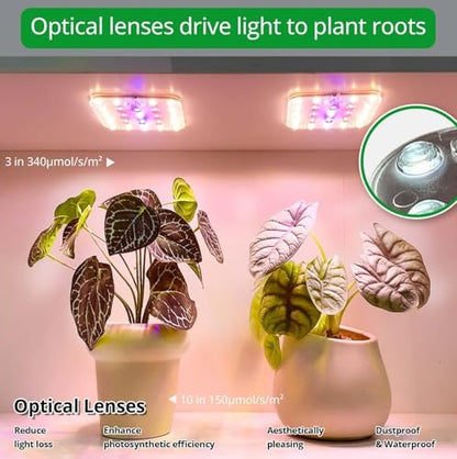 Under Shelf Grow Light, Auto Timer, Dimmable, Pinkish White, 1-Pack - color: Pinkish White