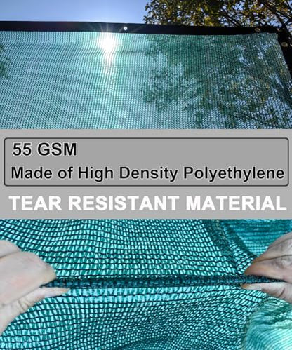 E.share 40% Green Shade Cloth, 10ft x 14ft Sun Shade Netting with Grommets - size: 40%-10 FT x 14 FT