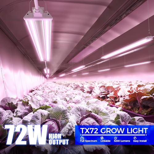 Barrina TX72 4FT LED Grow Light, 72W(500W Equivalent), Full Spectrum - color: Purple, size: 4FT-72W-1P
