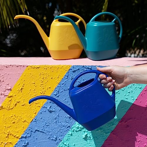 Bloem Watering Can Aqua Rite 1.1 Gallon (144 Fl Oz) Bermuda Teal Green (Pack of 2) - color: Bermuda Teal, size: 144 oz. (Pack of 2)