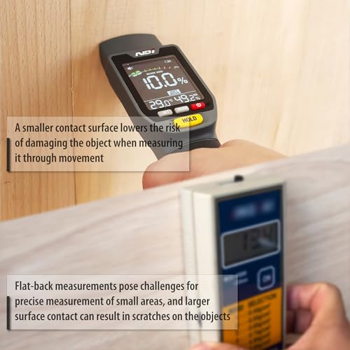 NDI 6 in 1 Non-invasive Moisture Meter Pinless Humidity Sensor Drywall/Gypsum Board/Cement Board/Cork/Hardwood/Mildew Index