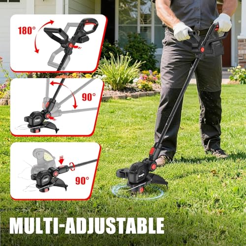 3-in-1 Cordless Weed Wacker Compatible with Milwaukee M18 18V Battery
