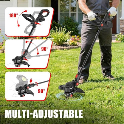 3-in-1 Cordless Weed Wacker Compatible with Milwaukee M18 18V Battery