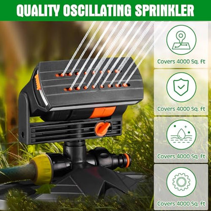 Reallnaive 2 Pcs 2 Pcs Oscillating Sprinkler, Base Style
