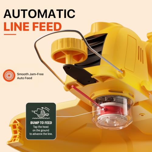 21V Electric Weed Wacker Cordless String Trimmer 2 X 2.0Ah Batteries