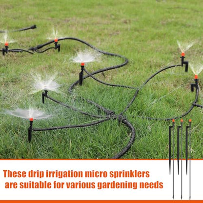 Geelin 25 Pcs 360 Degree Drip Irrigation Emitters, 12" Stake Sprayers - style: 360 Degree