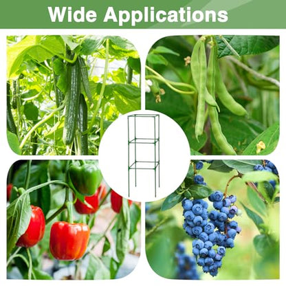 PAMASE 45x14.5x14.5in Square Tomato Cage for Garden, 3 Pack - style: 3 Pack