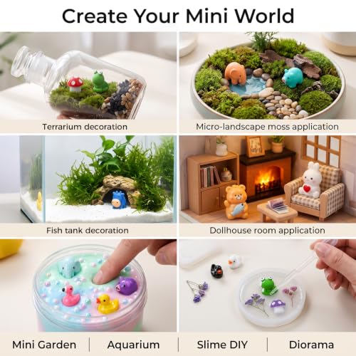 Zerobe Miniature Resin Animal Sets: Tiny Collectible Figurine Bulk Pack (30pcs) - color: 30pcs