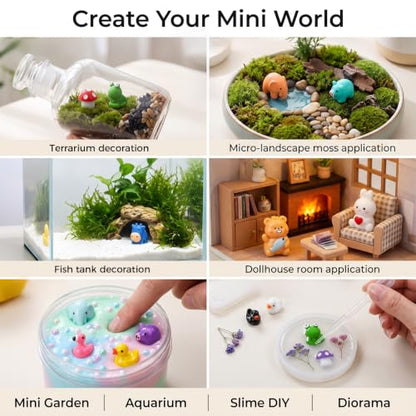 Zerobe Miniature Resin Animal Sets: Tiny Collectible Figurine Bulk Pack (30pcs) - color: 30pcs